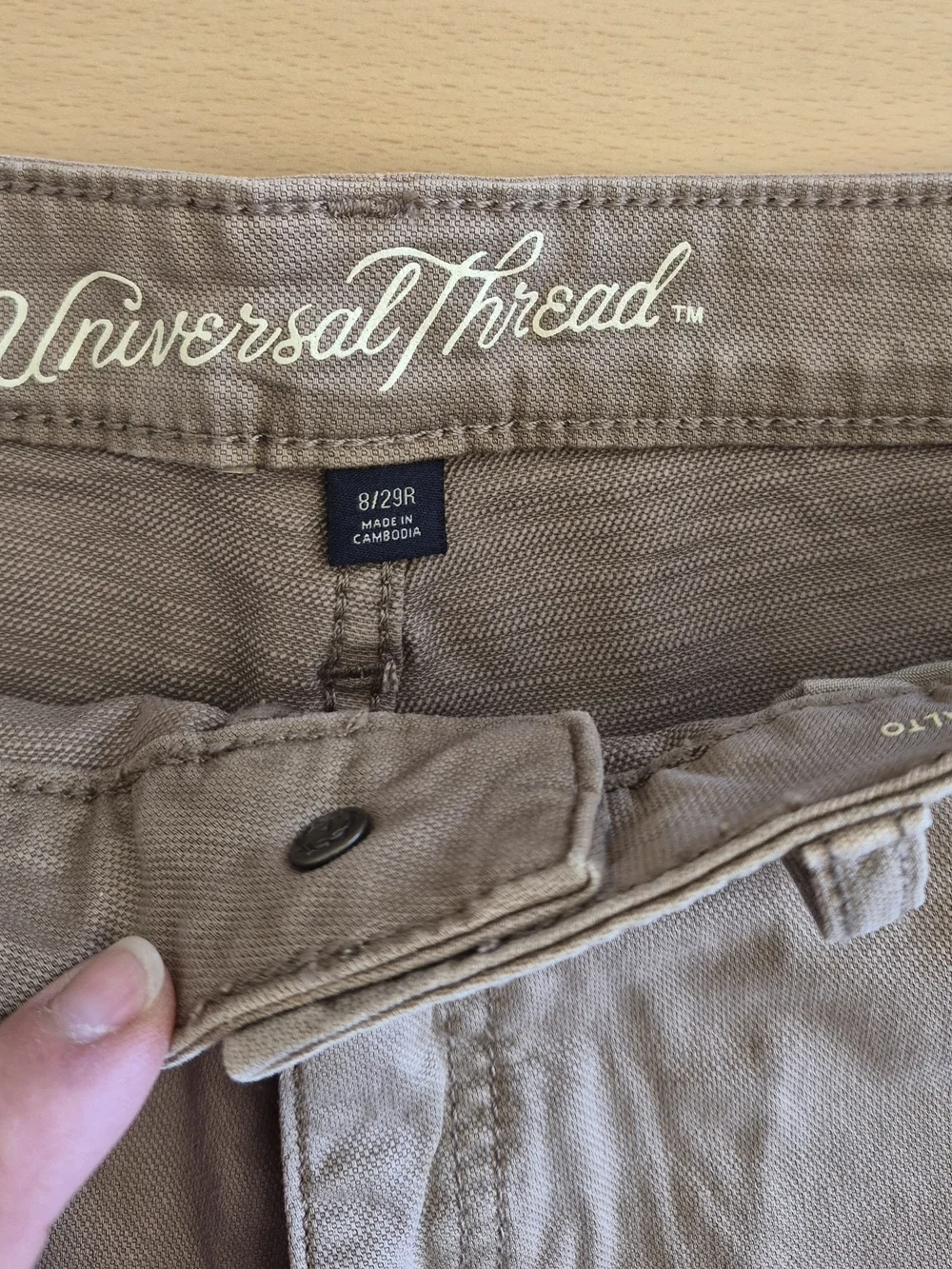 Universal Thread Taupe Raw-Hem Jean Shorts